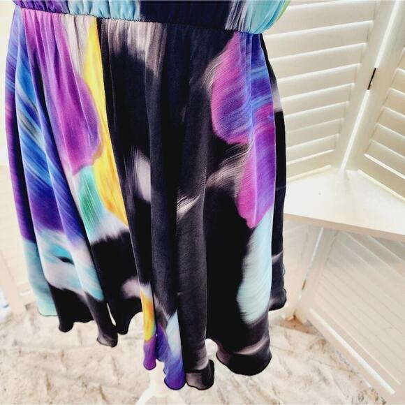 ALICE + OLIVIA WATERCOLOR DRESS SIZE MEDIUM - Picture 4 of 7